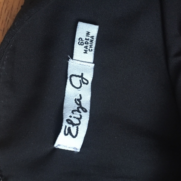 sold -Eliza J Black Orange Floral Flare Bell Dress - Picture 4 of 6